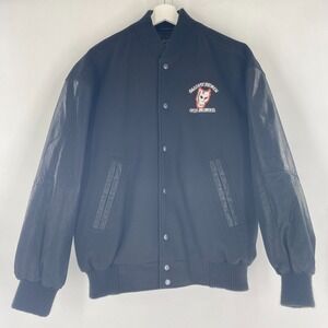 VTG Calgary Hitmen Club Member Wool Leather Varsity Jacket WHL Hockey Hitman M